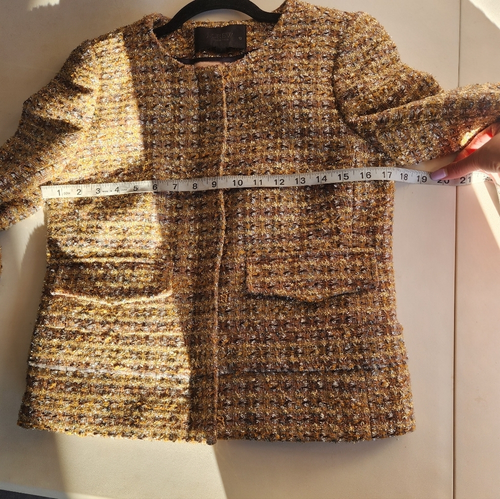J. Crew Collection Metallic Tweed Lady Jacket - Size 2 - Picture 8 of 10